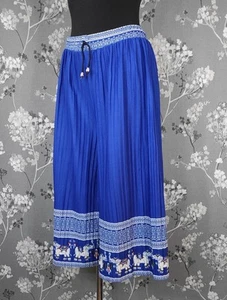 PANTALONES CULOT LINDOS LOOK BOHO PIERNA ANCHA ESTAMPADO ELEFANTE. TALLA M - Imagen 1 de 4