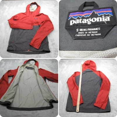 Jaqueta Patagonia Masculina Pequena Vermelha Leve Embalável Impermeável Torrentshell - Imagem 1 de 4