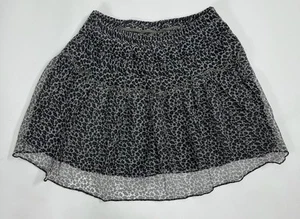 Zara Kids Vintage Gray Leopard Print Mini Skirt Girl's Size 11-12 (152cm) - Picture 1 of 5