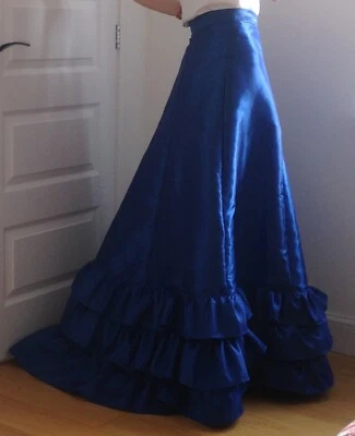  Enaguas Estilo Eduardiano Victoriano Tardío Damas, maxi Largo Cola de Pez Foto 1 de 4