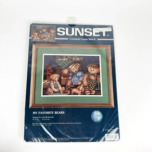 Sunset Cross Stitch Kit My Favorite Bears By Anna Krajewski 13669 Sealed USA - Picture 1 of 5