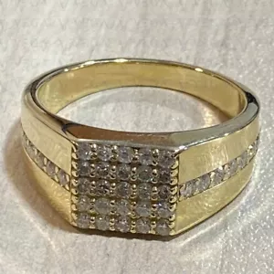 2.50ct Round Cut Diamond Engagement Men's Prong Ring 14K Yellow Gold Plated - Picture 1 of 11
