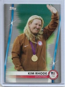 RARE 2020 TOPPS OLYMPICS KIM RHODE SILVER CARD #31 ~ USA SHOOTING 2021 ~ QTY