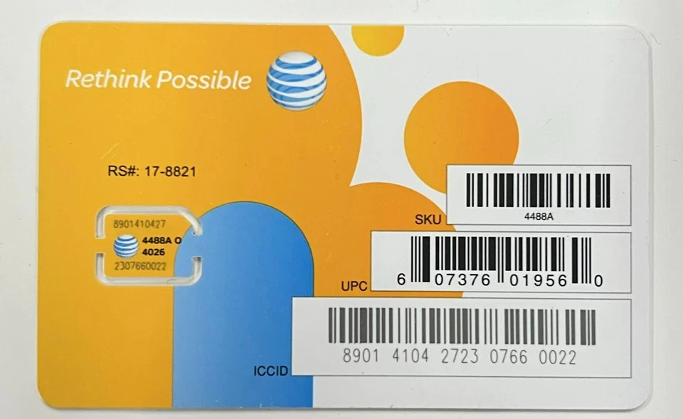 AT&T 4488A Nano SIM Card - Image 1 of 1