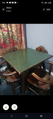 Mesa de juego de cartas Phoenix hecha a mano de principios de siglo derecha Foto 1 de 2