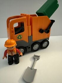 LEGO Duplo: Garbage Truck (5637) Trash Bin Man And Shovel Orange Gray