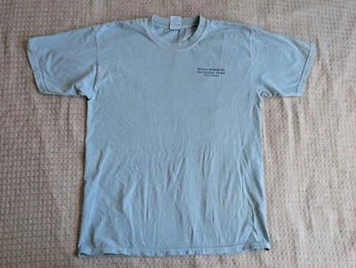 Camisa Parque Nacional Montañas Rocosas Adulto Grande Azul 50 Aniversario Doble Lado Foto 1 de 4