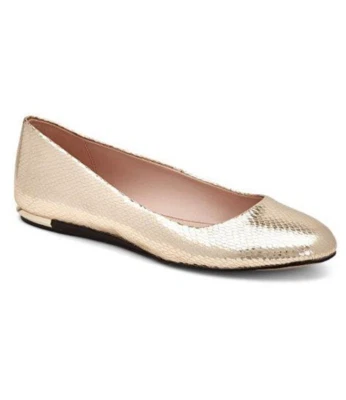 Calvin Klein Women’s Flat Shoes Metallic Gold Snake Embossed Kosi Champagne 8.5 - Image 1 of 4