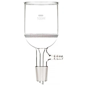 24/29 Lab Glass Buchner Funnel Sand Core Filter With Vacuum Filtration Adapter - Picture 1 of 11