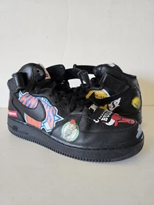 Nike Supreme NBA Air Force 1 07 Mid Black AQ8017-001 Men’s Size 9 - Picture 1 of 10