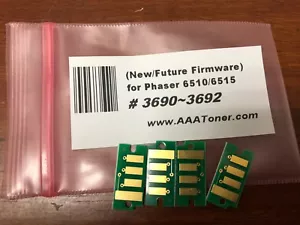 4 Toner Chip (3690 ~ 3692) for Xerox Phaser 6510, WC 6515 Printer Refill - Picture 1 of 3