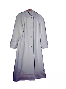 Vintage Saks Fifth Avenue Coat Women Ivory Cream Regency Pure Cashmere Long Coat - Picture 1 of 23
