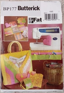 BUTTERICK BP177 Fat Quarters Sewing UNCUT Accessories Organizer Catchall Quilted - Picture 1 of 8