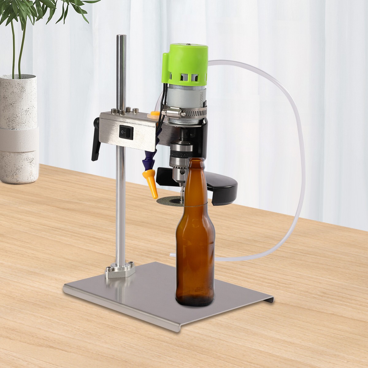 Electric Glass & Ceramic Bottle Cutter – DIY 6000 RPM Tool For Making Vases, Pots, Lamps