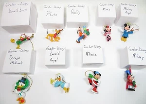 Set (9) Grolier DISNEY Ornamente - Mickey, Minnie, Pluto, Dagobert, Donald, Goofy - Bild 1 von 6