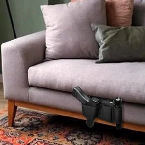 Concealed Carry Gun Holster Under Car Seat Mattress Bedside Pistol Magazine Bag - Picture 1 of 13
