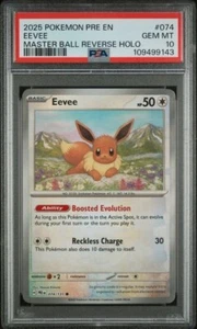 **PSA 10** Pokemon - SV10.5 Prismatic - Eevee Master Ball 074/131 - Picture 1 of 2