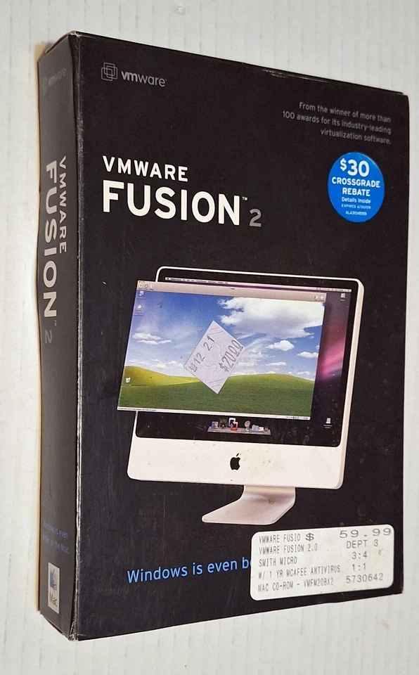 New / Factory-Sealed / 2008 Vmware Fusion 2 "Windows Is Even Better On The Mac" - Image 1 of 4