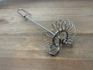 Mini Whipper Wire Whisk Stainless Steel Egg Beater Cocktail Mixer 9.25” - Picture 1 of 14