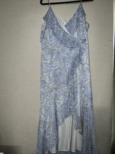 Express Blue Hi Lo Dress - Picture 1 of 3