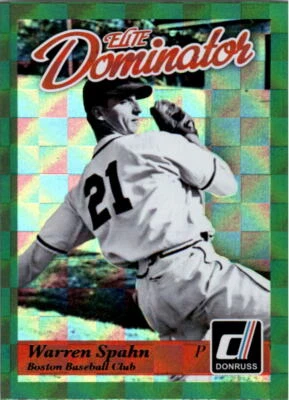 2014 Panini Hall of Fame Elite Dominator #38 Warren Spahn - NM-MT - Image 1 of 2