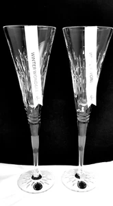 Waterford 2021 Winter Wonders Midnight Frost Clear Flute Pair Box w/tags 1059652 - Picture 1 of 3