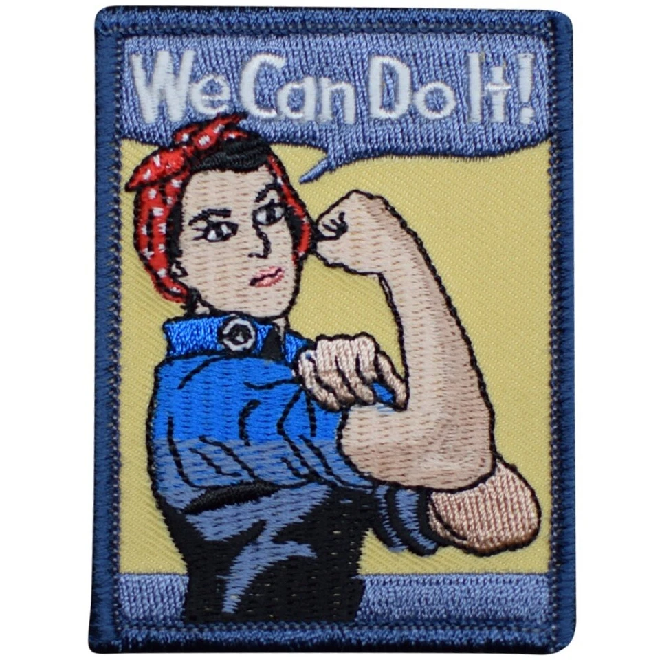 Rosie the Riveter Patch - We Can Do It, WW2, World War 2 3" (Iron on) - Image 1 of 1