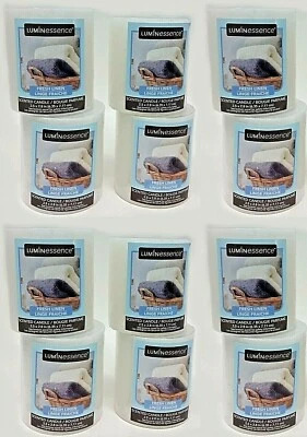 Lot 20 Luminessence Fresh Linen Scented Pillar Candles 2.5 In. X 2.8 In. 7 oz Ea - Image 1 of 4