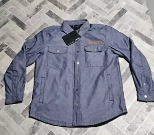 New Harley-Davidson Operative Riding Shirt Jacket Peacoat Blue Textile Men's XL - Picture 1 of 14