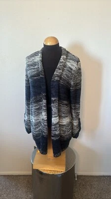 Relativity Striped with Metallic Open Front Cardigan size 1X - Image 1 of 4