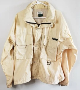 Chaqueta cortavientos Orvis de pesca con mosca con capucha para hombre talla L amarillo pálido de colección - Imagen 1 de 12