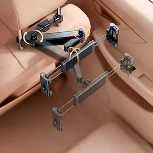 Car Headrest Tablet Holder Extendable Back Seat Mount For 4.7-12.9" iPad Galaxy - Picture 1 of 12