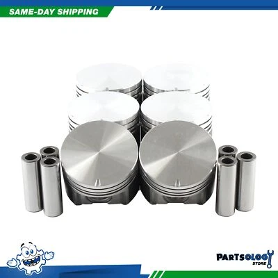 DNJ P1139 标准 尺寸 完整活塞套装 适用于 92-03 道奇 B150 B1500 3.9L OHV 12v — 第 1/2 张图片