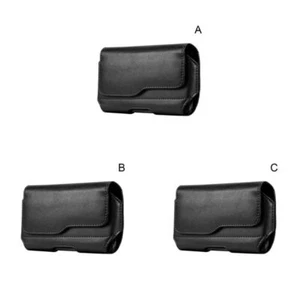 Horizontal Leather Belt for Case Holster Pouch Sleeve Phone Holder for Men Trave - Picture 1 of 11