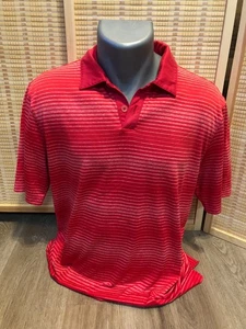 Nike Golf SS Herren Poloshirt Dri-Fit gestreift rot Medium M Tour Performance (H40 - Bild 1 von 11