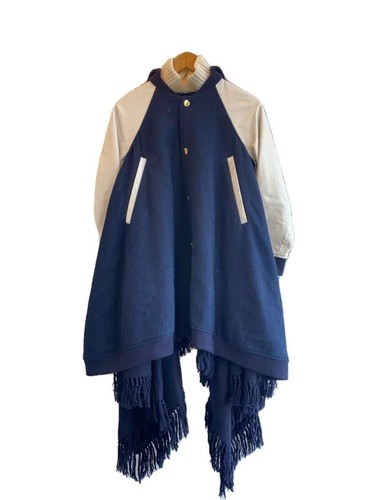 UNDERCOVER Giacca Sottocoperta Stadio 14AW Frangia 1 Lana Navy Usata