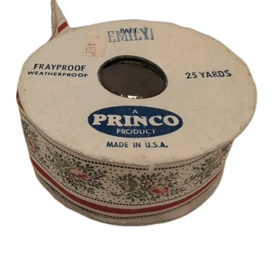 Vintage Princo FLORAL Ribbon Emily Almost 25 yards  - Image 1 of 4