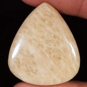 35.45 Cts Natural Peach Amazonite Pear Cabochon Loose Gemstone 27x32x4 mm NF199 - Picture 1 of 6