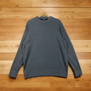 Karl Lagerfeld Zopfmuster Pullover Erwachsene L grau Pulli Rundhals Büro Herren - Bild 1 von 13