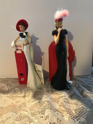 "Classic Refreshment" & "Elegant Celebration" Coke Beauties of 1940s Figurines - Image 1 of 4