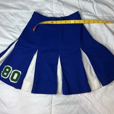 Authentic Cheer Skirt  Costume Dehen Size 7 Blue Green Made In USA  Pleated - Image 1 of 4