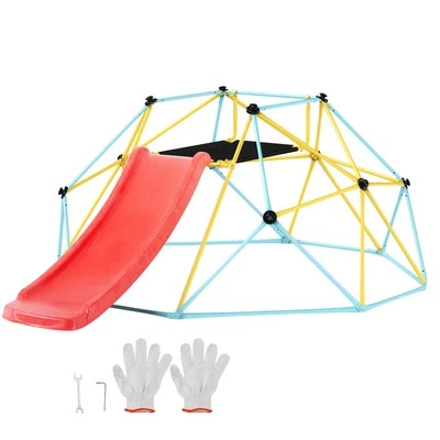 VEVOR Climbing Dome 8FT Geometric Dome Climber with Slide Jungle Gym 3-9 Years — 第 1/4 张图片