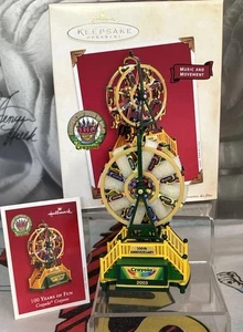 Hallmark 100 YEARS OF FUN Crayola Buntstifte FERRIS WHEEL 2003 Ornament Spieluhr - Bild 1 von 13