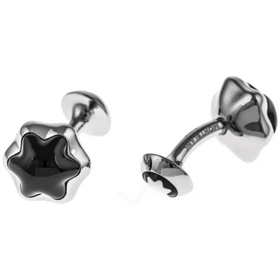 Nuevos gemelos Montblanc contemporáneos cabujón negro ónix para hombre 106670 Foto 1 de 2