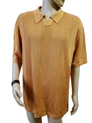 Bachrach Orange Jersey Men's Casual Shirt Short Sleeve Size XL - Image 1 of 4