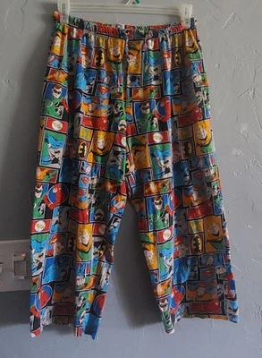 Pantalones de pijama originales DC Comics capri para hombre M, algodón, bolsillos cintura elástica. Foto 1 de 4