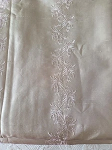 Chris Madden Silk Drapery Panels Beige  42"  By 104" Length Lined- 4 Available  - Picture 1 of 7