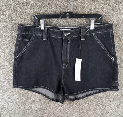 Pantalones Cortos de Jean Vigoss Denim Carpenter para Mujer 18W Negro Denim Bolsillos Tiro Alto Nuevos con Etiquetas Foto 1 de 4