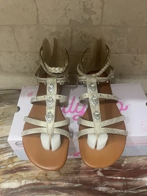 Jellypop MAYARI J166ESN  Gold /Silver Snake SM790 Size 8.5 WOMENS Sandals - Image 1 of 4