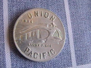 TOKEN UNION PACIFIC 1934 LUCK PIECE ALCOA PULLMAN CAR & MFG. CORP. - Picture 1 of 4